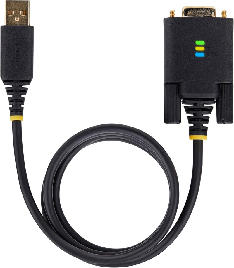 StarTech 10ft/3m USB to Null Modem Serial Adapter Cable, COM Retention, FTDI, USB-A to RS232, Changeable DB9 Screws/Nuts - Image 4